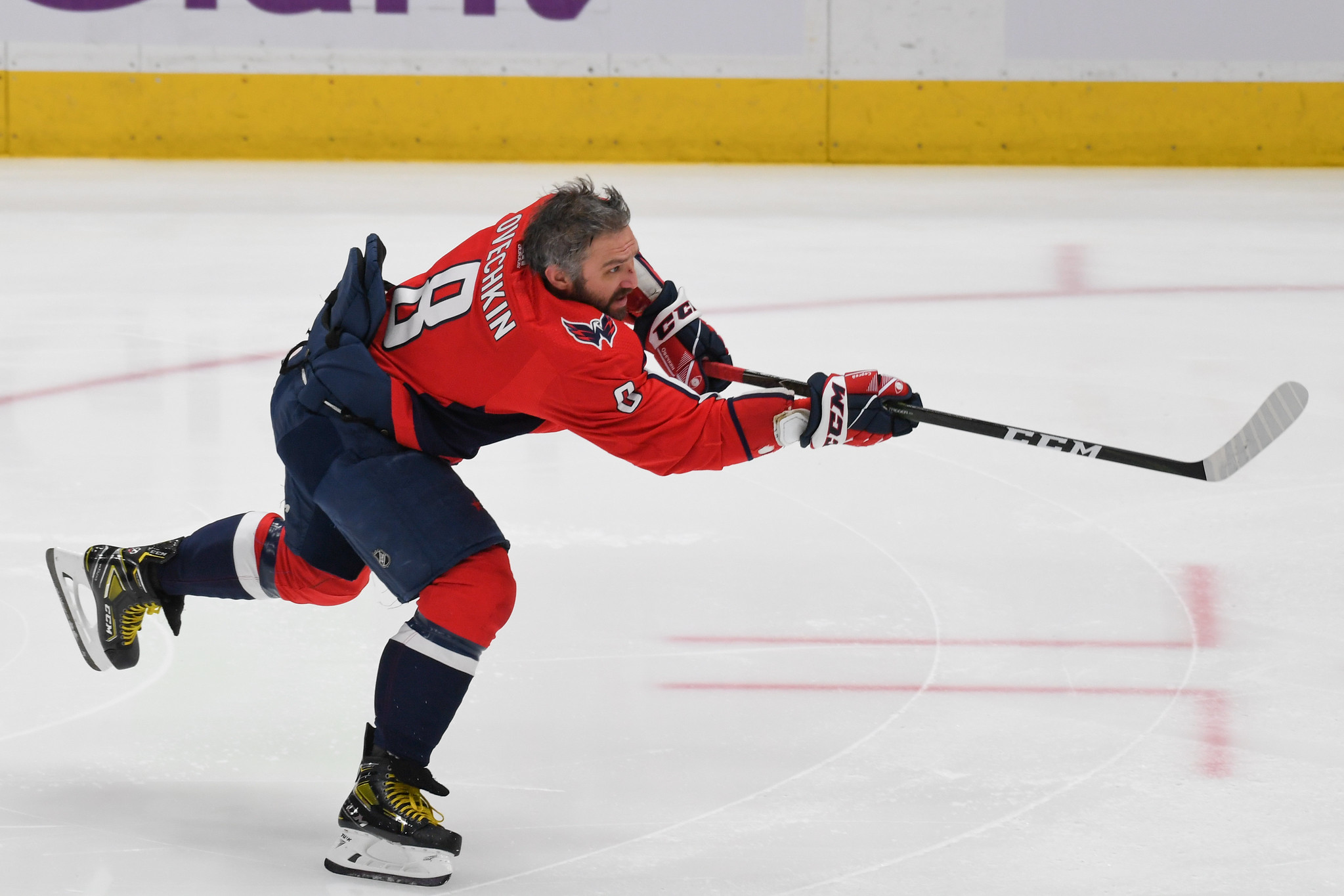 Alex Ovechkin en action.